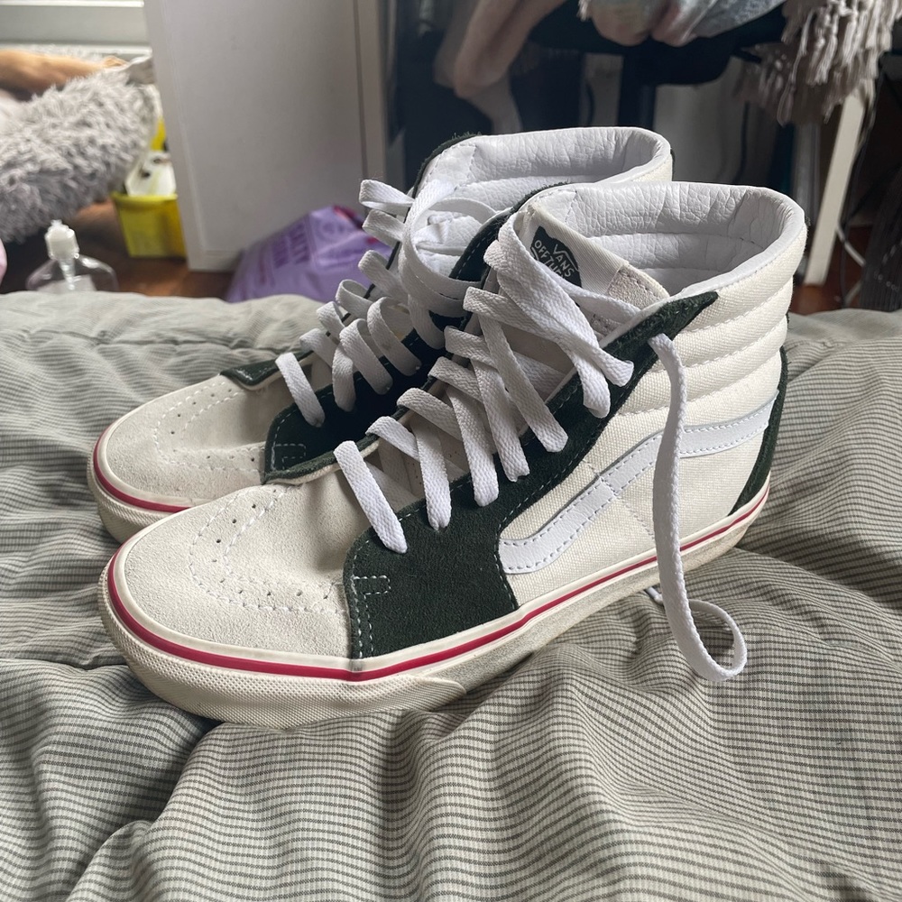 Vans - Sk8-Hi Green and White Shoe